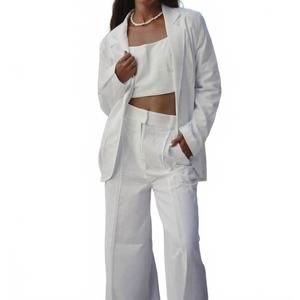 NEW HANDLOOM pera cotton blazer in white